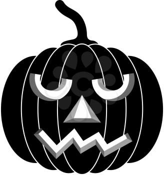 Black pumpkins for Halloween. Vector illustration.