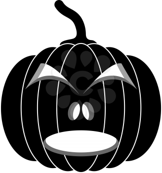 Black pumpkins for Halloween. Vector illustration.