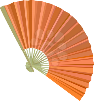 traditional Folding Fans. Vector illustration.