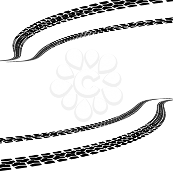 tire prints, vector illustration