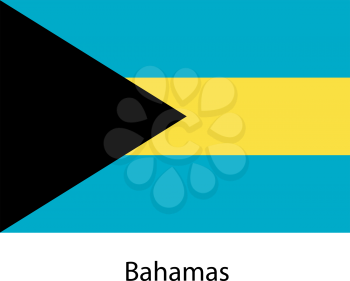 Flag  of the country  bahamas. Vector illustration.  Exact colors. 