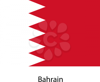 Flag  of the country  bahrain. Vector illustration.  Exact colors. 