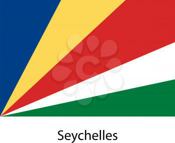 Flag  of the country  seychelles. Vector illustration.  Exact colors. 