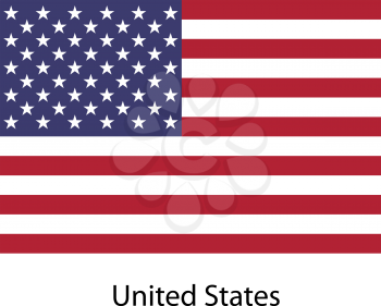 Flag  country  united states of america. Vector illustration.  Exact colors. 