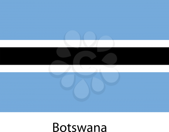 Flag  of the country  botswana. Vector illustration.  Exact colors. 