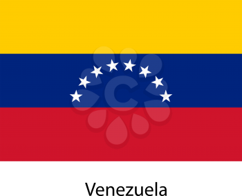 Flag  of the country  venezuela. Vector illustration.  Exact colors. 