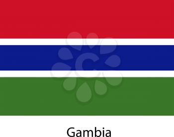 Flag  of the country  gambia. Vector illustration.  Exact colors. 