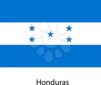 Flag  of the country  honduras. Vector illustration.  Exact colors. 