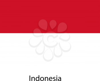 Flag  of the country indonesia. Vector illustration.  Exact colors. 