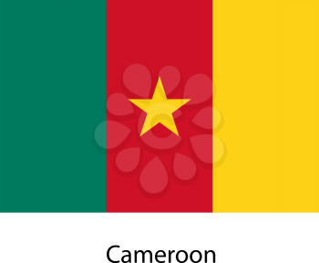 Flag  of the country  cameroon. Vector illustration.  Exact colors. 