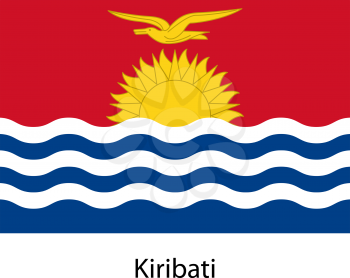 Flag  of the country  kiribati. Vector illustration.  Exact colors. 