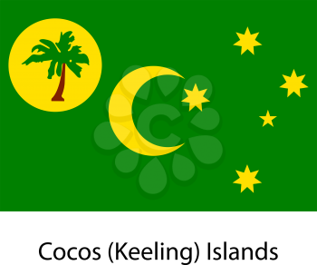 Flag  of the country  cocos islands. Vector illustration.  Exact colors. 
