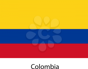 Flag  of the country  colombia. Vector illustration.  Exact colors. 