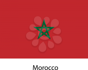 Flag  of the country  morocco. Vector illustration.  Exact colors. 