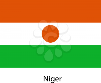 Flag  of the country  niger. Vector illustration.  Exact colors. 