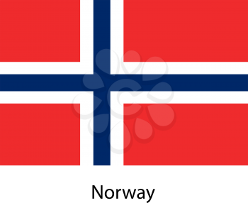 Flag  of the country  norway. Vector illustration.  Exact colors. 