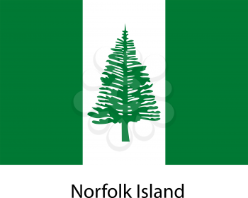 Flag  of the country  norfolk island. Vector illustration.  Exact colors. 