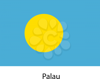 Flag  of the country  palau. Vector illustration.  Exact colors. 