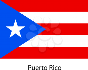 Flag  of the country  puerto rico. Vector illustration.  Exact colors. 