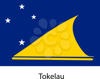 Flag  of the country  tokelau. Vector illustration.  Exact colors. 