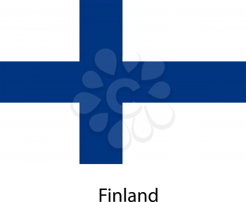 Flag  of the country  finland. Vector illustration.  Exact colors. 