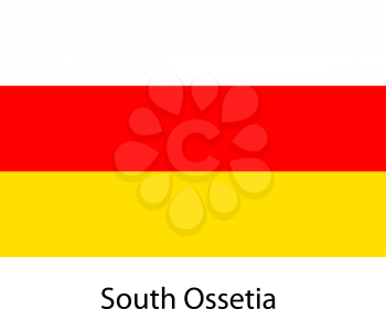 Flag  of the country  south ossetia. Vector illustration.  Exact colors. 