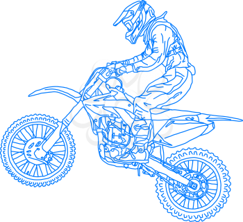 silhouettes Motocross rider on a motorcycle. Vector illustrations.