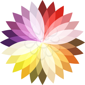 Flower color lotus silhouette for design. Vector illustration.