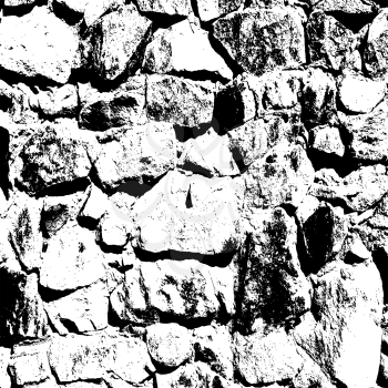 Ancient stone wall  background vector illustratuin