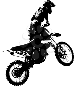 Rider participates motocross championship a Vector illustration.