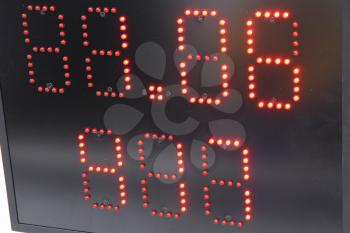 Electronic display for information in sports black.