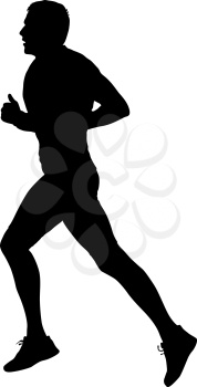 Silhouettes Runners on sprint men. vector illustration.