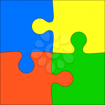Abstract color Background icon Illustration jigsaw puzzle.