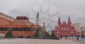 Moscow Red square, History Museum in Russia.