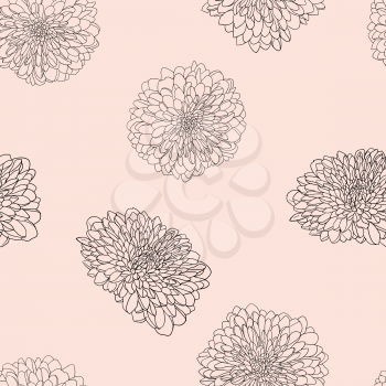 Seamless background with sketch flower or background.