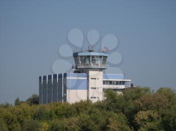 Moscow Russia Zhukovsky Airfield airport control tower the international aerospace salon MAKS-2019.