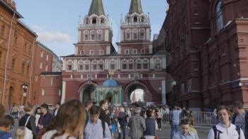 MOSCOW - JULE 27: Moscow Red square, History Museum on Jule 27, 2019 in Moscow, Russia.