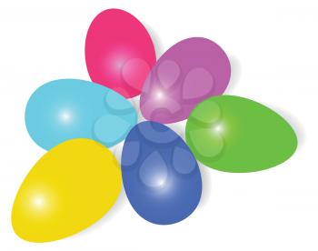 Royalty Free Clipart Image of Easter Eggs