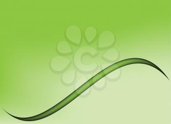 Royalty Free Clipart Image of a Green Background With a Curve
