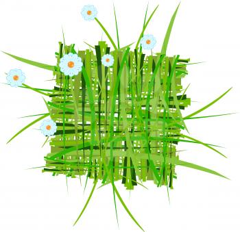 Royalty Free Clipart Image of a Summer Grass Decoration