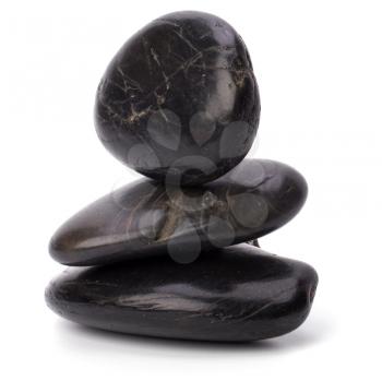 zen stones isolated on white background