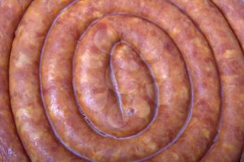 home sausage background closeup
