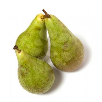 three pears isolated on the white background