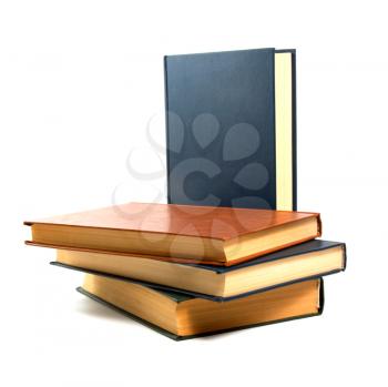 books stack isolated on white