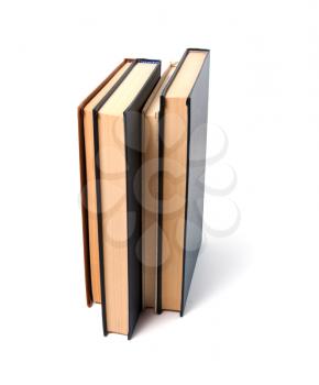 books stack isolated on white
