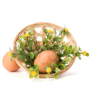 easter egg decoration isolated on white background
