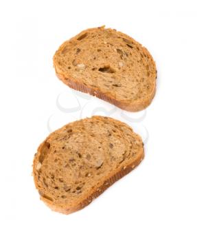 Healthy grain bread  isolated on white background