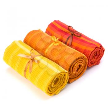 Towel roll  isolated on white background