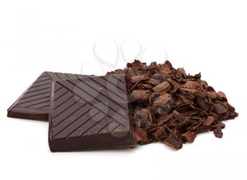 Chocolate bars  isolated on white background