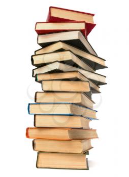 book stack isolated on  white background